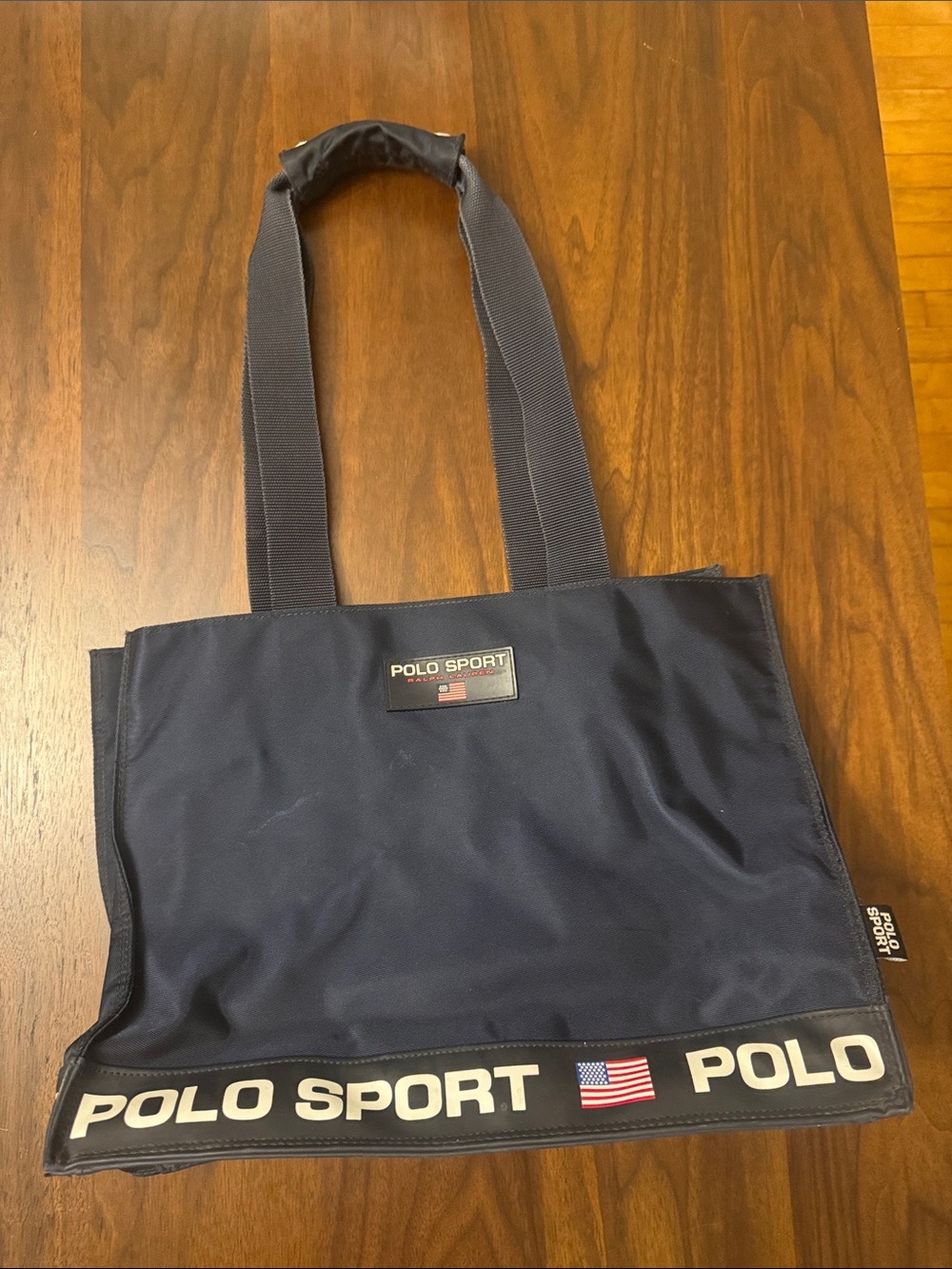 Polo by Ralph Lauren Navy Polo Sport Tote with Flag Accent